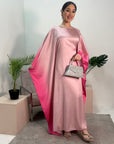 Bina Pink Ombre Print Premium Kaftan Dress