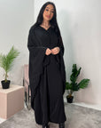 Nailah Black Premium Batwing Abaya Modest Dress