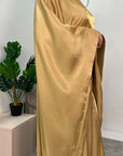 Zayna Gold Shimmer Tie Kaftan Dress