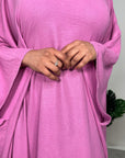 Ayra Candy Pink Shimmer Tie Kaftan Dress