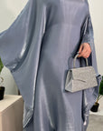 Zayna Jeans Blue Shimmer Tie Kaftan Dress