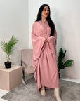 Nailah Pink Premium Batwing Abaya Modest Dress