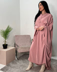 Nailah Pink Premium Batwing Abaya Modest Dress