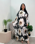 Inaaya Splash Print Tie Kaftan Dress