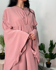 Nailah Pink Premium Batwing Abaya Modest Dress