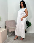 Amaya White Satin Slip Dress