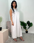 Amaya White Satin Slip Dress