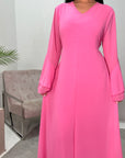 Anika Hot Pink Premium Lined Chiffon Summer Dress