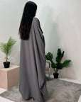 Nailah Charcoal Premium Batwing Abaya Modest Dress