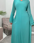 Anika Turquoise Premium Lined Chiffon Summer Dress