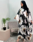 Inaaya Splash Print Tie Kaftan Dress