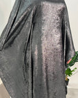 Rabia Charcoal Metallic Elasticated Batwing Kaftan Dress