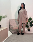 Sanne Mocha Premium Fine Knit Jumper & Trouser Co ord Set