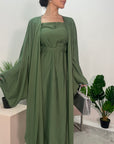 Canan Khaki Oversized Kaftan Dress