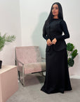 Dani Black Modest Waistcoat And Skirt Co ord Set