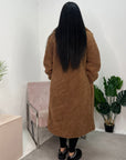 Serena Camel Fur Collar Teddy Coat