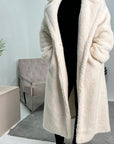 Serena Cream Fur Collar Teddy Coat