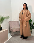 Lena Camel Oversized Batwing Long Coat