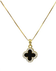 Reversible Flower Detail gold Necklace