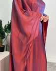 Zayna Red Shimmer Tie Kaftan Dress