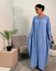 Aiza Light Blue Full Pleated Kaftan Dress