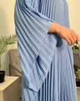 Aiza Light Blue Full Pleated Kaftan Dress