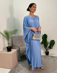 Aiza Light Blue Full Pleated Kaftan Dress