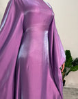 Zayna Lavender Shimmer Tie Kaftan Dress